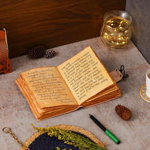 Diario de cuero repujado hecho a mano con diseño de atrapasueños en forma de corazón, diario bohemio vintage con cierre en C, cuaderno de escritura rústico (7x5 pulgadas) - Product Image 5