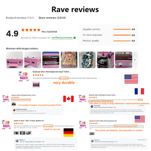 เครื่องพิมพ์ DTF รุ่น Erasmart A3 ราคาดีที่สุด เครื่องพิมพ์เสื้อยืดดิจิทัล Impresora 1390 เครื่องพิมพ์ DTF ขนาด A3 - Product Image 6