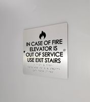 Plaque ADA en métal 3D de haute qualité pour intérieur, hôtel, bureau, école, parking, étanche, antirouille, avec éclairage LED néon