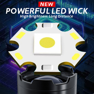 Wason 2025 New 15W 400 Lumens White Laser <strong>Powerful</strong> Long Distance Zoomable Aluminum Rechargeable Led <strong>Torch</strong> With Digital Display - Product Image 5