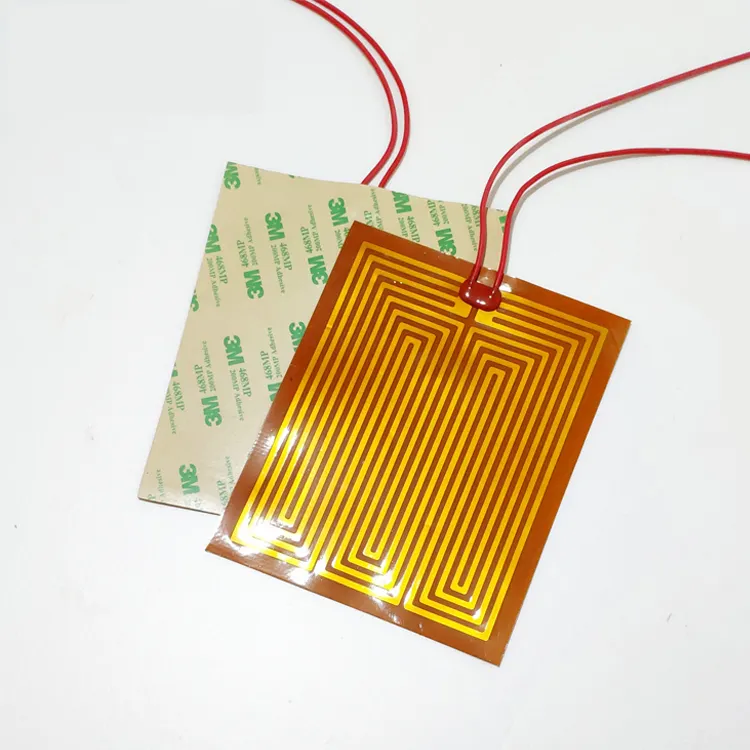 Tùy chỉnh 12V 24V 48V 220V công nghiệp điện linh hoạt kapton Lá Nóng polyimide phim sưởi ấm