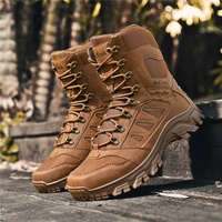 BAEWOON TB33 Bottes tactiques d'extérieur grande taille pour hommes, tendance, antidérapantes, résistantes à l'usure, avec doublure en maille, pour l'escalade et le désert