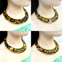 Collier ras du cou à la mode pour femmes, collier de micronesie en langue samoane et personnalisé au minimum, collier acceptable