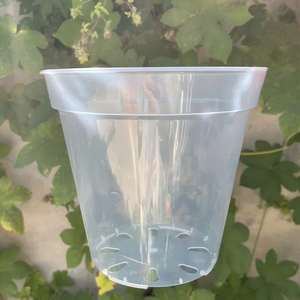 Vente en gros de pots ronds transparents de 6 cm à 35 cm pour la culture de fleurs, pots d'orchidées, pots de pépinière, pots respirants pour la plantation, pots de culture de semis - Product Image 1