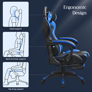 <span class=keywords><strong>Chaise</strong></span> de jeu réglable en hauteur <span class=keywords><strong>SONGMICS</strong></span>, <span class=keywords><strong>chaise</strong></span> de bureau, appui-tête amovible, coussin lombaire, <span class=keywords><strong>chaise</strong></span> d'ordinateur - Product Image 5