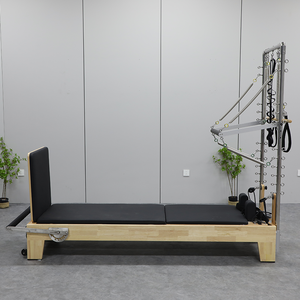 SAERDE Custom High Quality <b>Equipment</b> Maple Wooden <b>Pilates</b> Reformer with Tower Half Trapeze Metal <b>Pilates</b> Reformer - Product Image 5