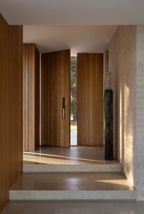 Porte coulissante en bois massif, porte en bois pour balcon et salon, isolation phonique, résistance à l'humidité, vente directe d'usine, porte d'entrée - Product Image 5