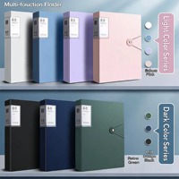 Organisateur de documents A4 avec pochettes transparentes, classeur personnalisé pour le rangement de fichiers de bureau
