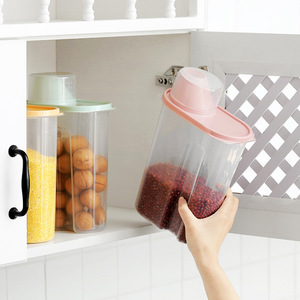 Grain Storage <b>Container</b> Rectangle <b>Plastic</b> Airtight Clip On <b>Lid</b> Nordic Style Food Dry Goods Kitchen Use - Product Image 3