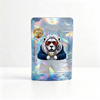 Pochette Doypack Personnalisée avec Fenêtre Holographique, Fermeture Zip Refermable, Anti-Odeur, Hermétique, Recyclable, Qualité Alimentaire