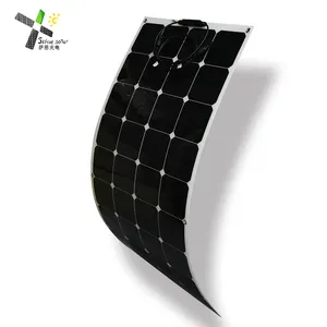 गर्म बेच 105W 120W Sunpower ETFE निविड़ अंधकार लचीला सौर पैनल के लिए आर. वी. नाव का उपयोग