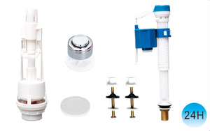 Ensemble de robinets de <span class=keywords><strong>chasse</strong></span> <span class=keywords><strong>d</strong></span>'<span class=keywords><strong>eau</strong></span> à bouton unique haute et basse pression de type tour + ensemble de robinets <span class=keywords><strong>d</strong></span>'admission pour réservoir de toilettes suspendues - Product Image 4