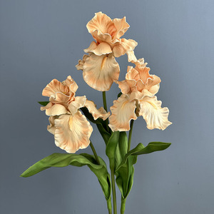 Fleurs d'<span class=keywords><strong>iris</strong></span> artificielles en PU, toucher réel, longues tiges, <span class=keywords><strong>iris</strong></span> pour bouquet de mariage, arrangement floral pour la maison, décoration - Product Image 5