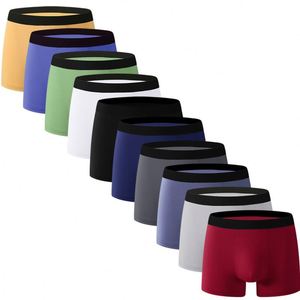 Men's Straight-leg Pants, Plain-colored Underwear, Breathable and Comfortable, Men's Mid-rise Sports Elastic Shorts - Product Image 1