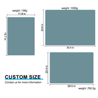 Set de table en silicone personnalisé avec logo imprimé, résistant à la chaleur, antidérapant, imperméable et lavable pour table à manger