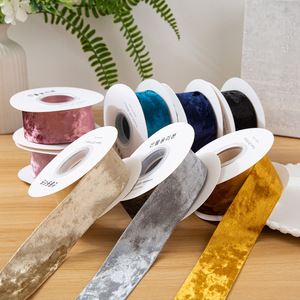 Nastro in Velluto Riflettente 100% Poliestere, 50 Iarde, Classico e Versatile per Accessori per Capelli, Fiocchi Fai-da-Te, Abbigliamento, Confezioni Regalo, Bouquet - Product Image 2