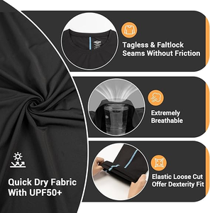 オリジナルデザインのラッシュガード カスタム メンズ速乾ラッシュガード UPF長袖Tシャツ 吸汗速乾 抗菌ラッシュガード メンズ - Product Image 4