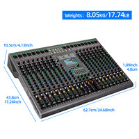 Mixer Audio Digital OEM TG18 99 DSP 18 Kanal dengan Bluetooth Profesional