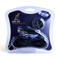 Adeline AD-35 Capteur de contact piézoélectrique en métal sans perçage pour guitare, ukulélé, violon, guzheng, erhu, kalimba