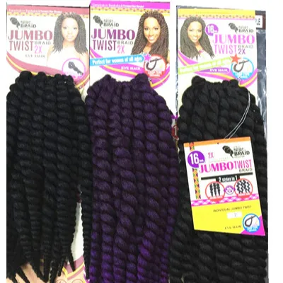 Hot-sale JUMBO TWIST BRAIDS 2X THICKNESS INDIVIDUAL JUMBO TWIST 12"/14"/16" flame retardant