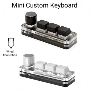 Mini Teclado Mecánico Personalizado <span class=keywords><strong>de</strong></span> 3 Teclas con Cable, Perilla Macro, Tecla <span class=keywords><strong>de</strong></span> Atajo para Copiar y Pegar, Ideal para E-sports, Intercambiable en Caliente - Product Image 1