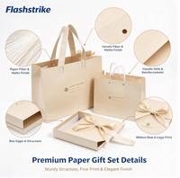 Sacs en papier blancs biodégradables de luxe sur mesure pour restaurants, avec poignée longue, pour bougies artisanales et cadres photo