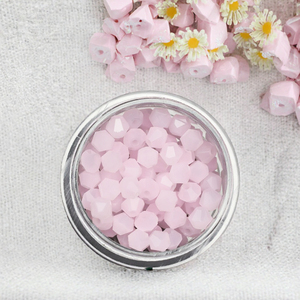 Perles en verre cristal bicones facettées roses AB de 3 mm, perles en vrac pour la fabrication de bracelets, colliers et bijoux DIY - Product Image 3