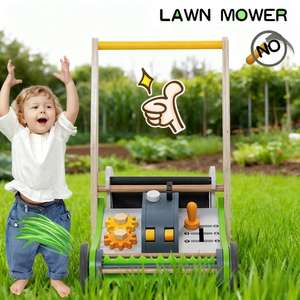 <span class=keywords><strong>Tondeuse</strong></span> à gazon en <span class=keywords><strong>bois</strong></span> multifonctionnelle pour nourrissons et enfants Poussette pour tout-petits Trotteur <span class=keywords><strong>Jouet</strong></span> éducatif Développement sensoriel Marcheur - Product Image 2