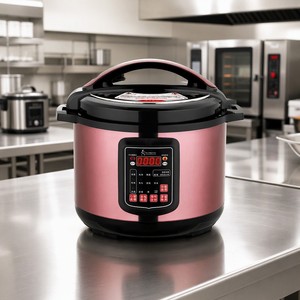 <span class=keywords><strong>Olla</strong></span> <span class=keywords><strong>a</strong></span> <span class=keywords><strong>Presión</strong></span> Eléctrica Multiusos en Oferta, 8-13L, con Control Digital, Acero Inoxidable, Antiadherente, Operación con un Solo Toque - Product Image 3