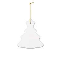 Vente flash - Décoration de Noël - Ornement ovale en céramique - Impression par transfert thermique - Pendentif blanc personnalisé
