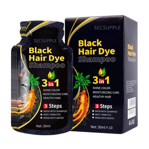 كيس جل عضوي من OEM 3 في 1 مع زيت الأرغان الأبيض وغطاء الجينسنغ النباتي للشعر الأسود - Product Image 1