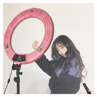 Lampe Annulaire Pliable Tendance de 10, 14, 18 Pouces avec Trépied pour Maquillage, Streaming en Direct et Photographie