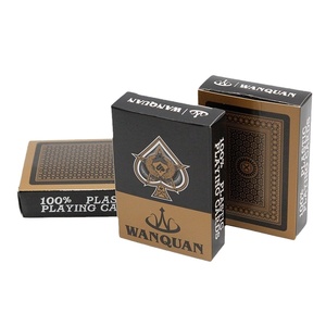 Haute qualité étanche PVC pur noir cartes à jouer numéro de modè<span class=keywords><strong>le</strong></span> personnalisé boîte emballage imprimé <span class=keywords><strong>Poker</strong></span> Technique matière première - Product Image 1