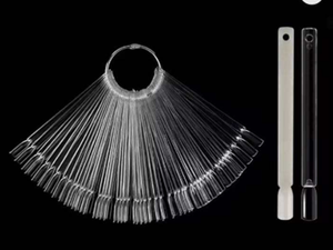 Expositor de Esmaltes de Uñas con Descuento, 50 Puntas en Forma de Abanico, Material ABS Sólido con Soporte de Anillo Metálico para Práctica - Product Image 6