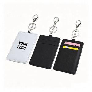 Promotion Sublimation ID Card Holder for <b>Name</b> Badge Work Card Office Business Gifts Sublimation Blank Pu Leather Id Badge Holder - Product Image 1
