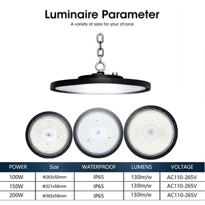 KCD Industrial SMD Reflector Regulable Impermeable IP65 Taller a prueba de explosiones <span class=keywords><strong>UFO</strong></span> <span class=keywords><strong>100W</strong></span> 150W 200W 300W 400W LED High Bay Light - Product Image 4