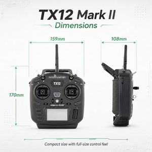 RadioMaster TX12 MKII 16 canaux avec gimbals à effet Hall, compatible OPENTX EDGETX, émetteur de télécommande ELRS pour drone RC et drone FPV - Product Image 6