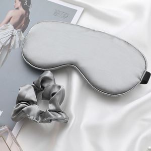 Scrunchies Ties Cover Hair Scrunchy Set Silk Satin <b>Sleeping</b> <b>Masks</b> Soft Eye Night Blindfold for Women & Men - Product Image 2