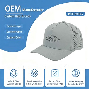 Embroidery Patch 6 Panel <b>Waterproof</b> Baseball Cap Laser Vent Breathable Unisex Golf Sports <b>Hat</b> - Product Image 1