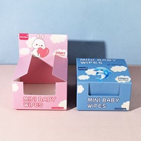 Caja de cartón plegable personalizada para toallitas húmedas de bebé, toallitas desinfectantes faciales, toallitas de alcohol, con certificación FSC y RoHS.