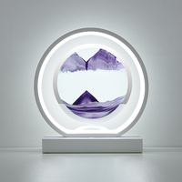 Sablier Quicksand dynamique mobile 3D rapide cinétique coulant sable décoration Art peinture photo LED lampe de Table veilleuse