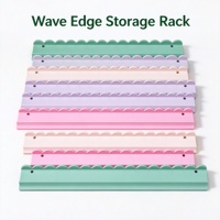 Support de rangement pour tuiles de Mahjong à bords ondulés, empilable, organisateur de bureau, rose, violet, vert, macaron