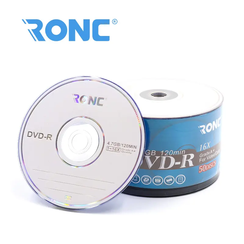 ขายส่งต้นฉบับ RONC Dvd-R 16X120นาที4.7Gb RONC ซีดีเปล่าดีวีดี