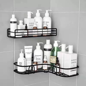 Wall-mounted <strong>Corner</strong> <strong>Bathroom</strong> <strong>Storage</strong> Shelf Metal Powder Coated No Drilling Required Multifunctional <strong>Storage</strong> <strong>Unit</strong> - Product Image 3