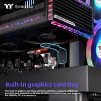 Boîtier d'ordinateur Thermaltake(tt) Steel Shadow Ex Ultra Sea View Noir, compatible avec carte mère ATX, prend en charge le refroidissement à eau 360