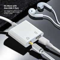 Adaptateur audio USB Type C mâle vers femelle avec port auxiliaire 3,5 mm, charge rapide PD 60W, répartiteur de casque pour ordinateur portable Type C