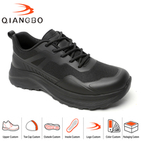 Chaussures de sport pour hommes, personnalisées en usine, noires, basses, imperméables, en tissu thermocollé, légères, antidérapantes