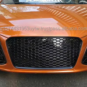 Gran oferta, rejilla de parachoques delantero de malla de Material ABS negro brillante 2014 2015 2016 para Audi R8 MK1 - Product Image 5