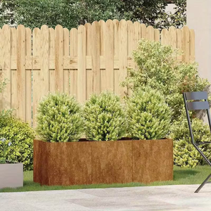 Jardinera Moderna Cuadrada de Acero Corten para Exteriores, Maceta con Acabado Oxidado, Diseño Minimalista para Flores y Plantas Verdes - Product Image 4