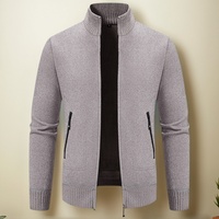 Cardigan en tricot pour homme, coupe ajustée, col à revers, épais et chaud, vente en gros